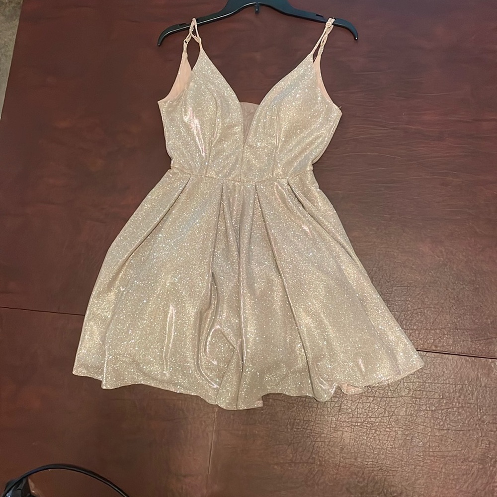 B.Darlin Skater Glitter Mini Dress